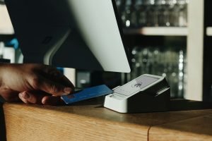 a person using their card